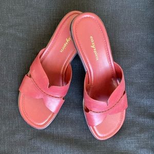 Real Red Leather Butterfly Wedges